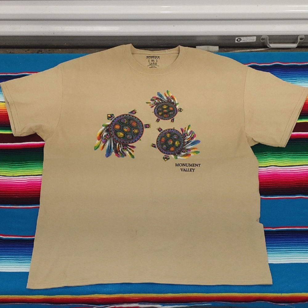 Vtg Sportex Apparel Native American Turtle Monument Valley Utah Men's T-Shirt Xl